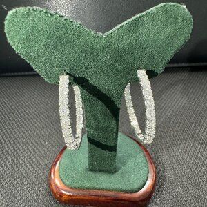 5.00ct Round Hoop Earrings in 14K Gold for $1890